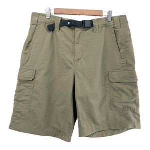 Eddie Bauer Cargo Shorts Walking Hiking Outdoor Khaki Olive Green Men's Size 38